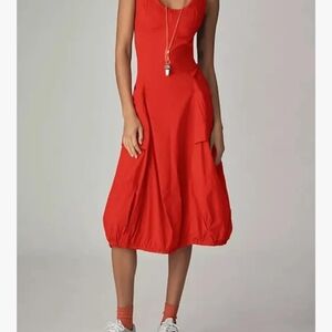 Elegant Red Midi Dress